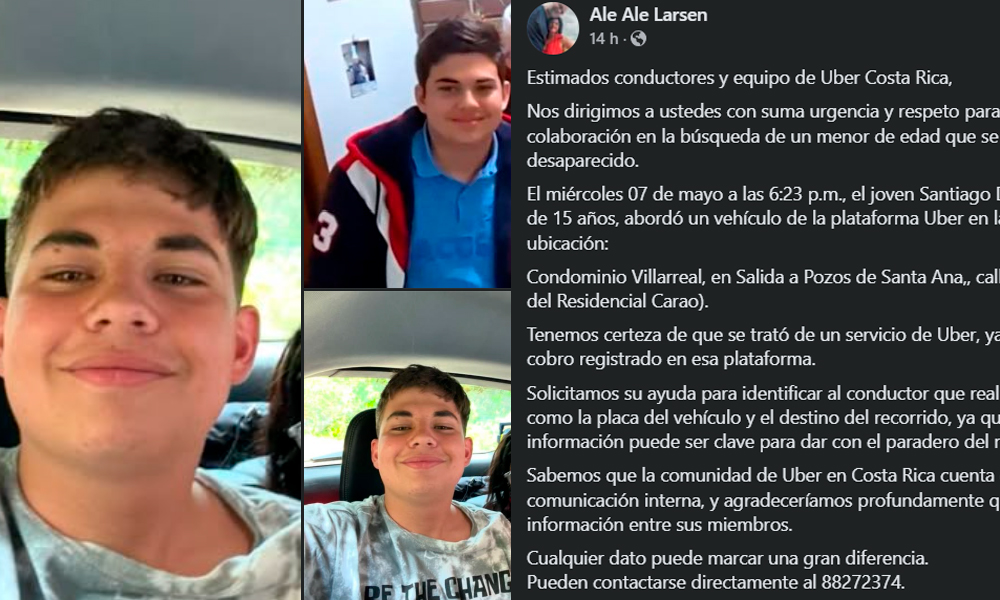 Familia busca a adolescente desaparecido en Santa Ana y pide ayuda a la ciudadanía