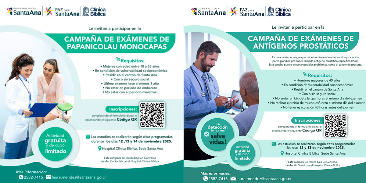 Campañas médicas gratuitas buscan prevenir cáncer en mujeres y hombres