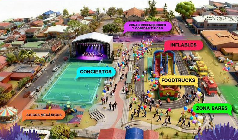 Festejos Populares regresan al centro de Santa Ana en medio de una compleja logística