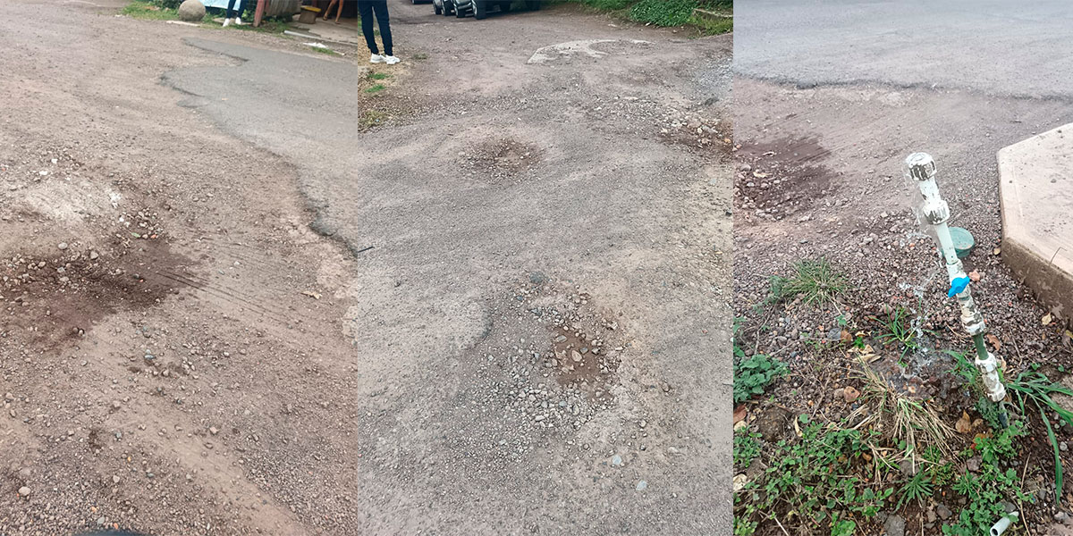 Temen un accidente por el mal estado en Calle Machete tras trabajos hechos por constructora