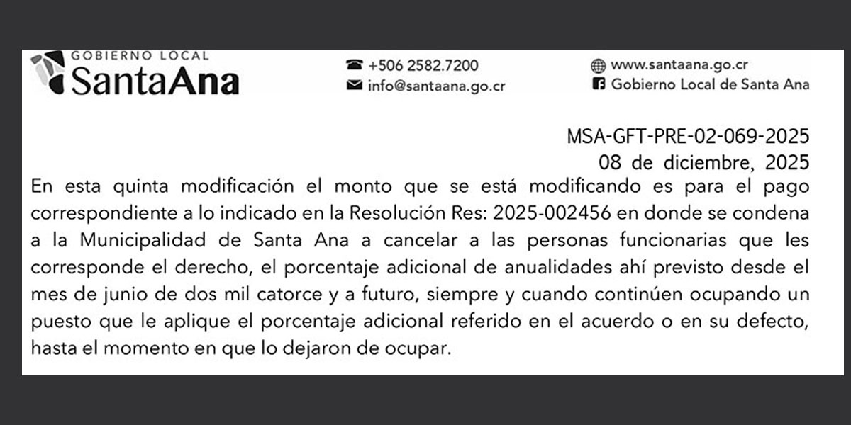 Fallo judicial exige a la Municipalidad cumplir con obligaciones laborales pendientes desde 2014