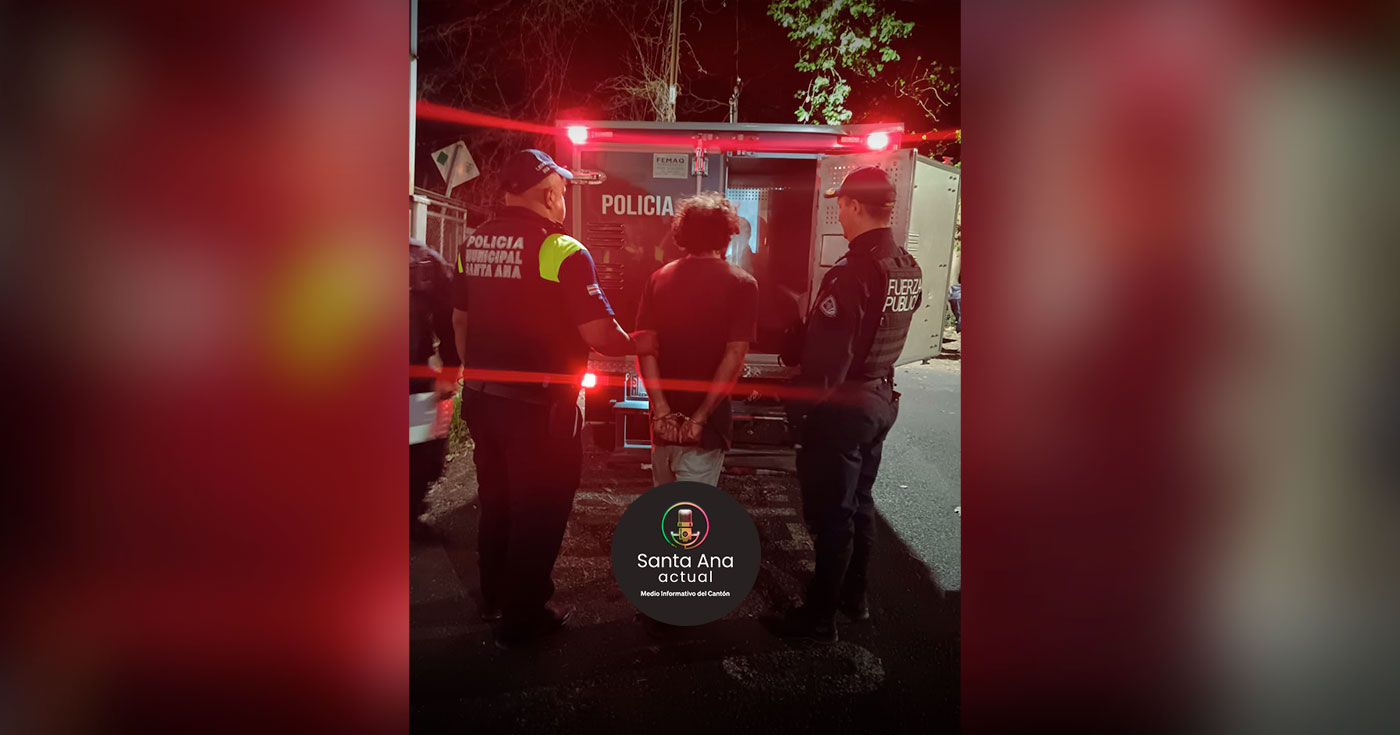 Operativo policial conjunto dejan tres detenidos en distintos sectores de Santa Ana