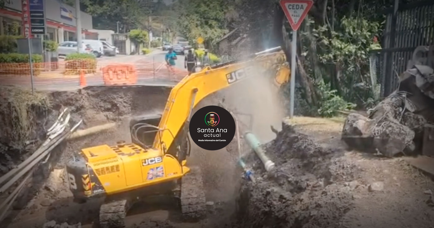 AyA corre para reparar tubería madre en Calle Lajas y despliega cisternas en Escazú y Santa Ana