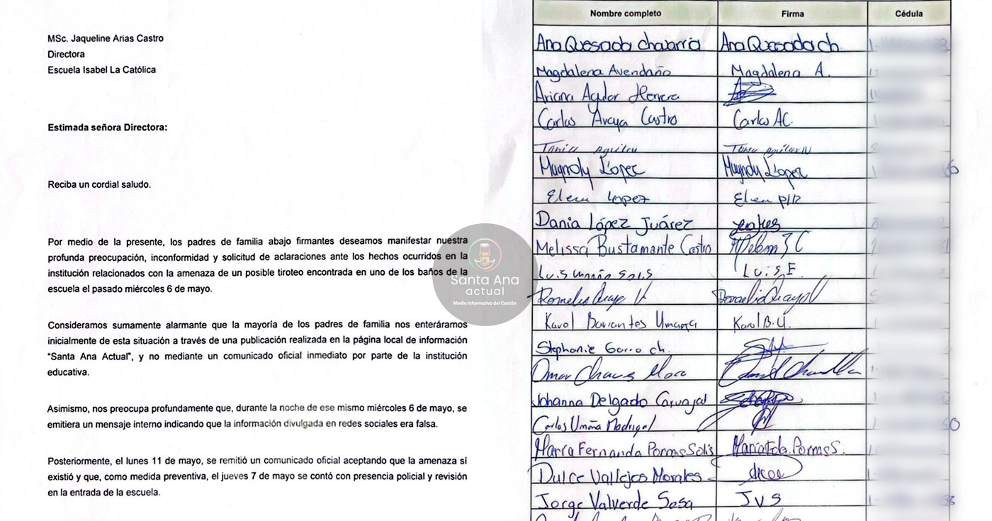 Incertidumbre de padres en Escuela Isabel La Católica por manejo de protocolo ante amenazas