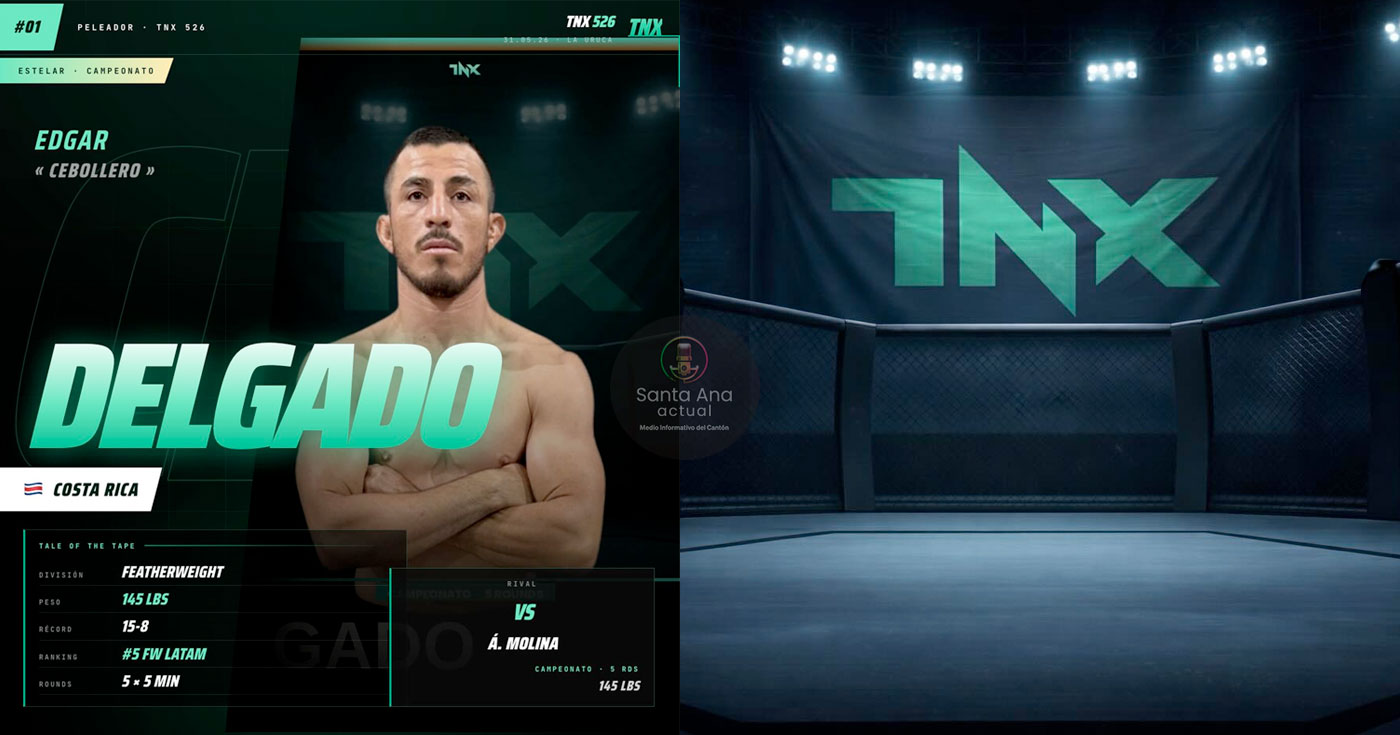Edgar “El Cebollero” Delgado disputará el primer título featherweight de TNX MMA
