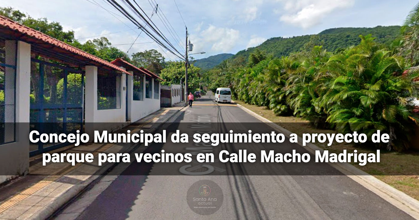 Concejo Municipal da seguimiento a proyecto de un parque para vecinos en Calle Macho Madrigal