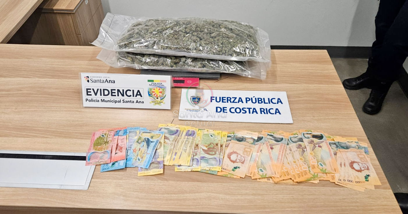 Detienen a pareja que viajaba con un bebé y aparente marihuana durante operativo en Lindora