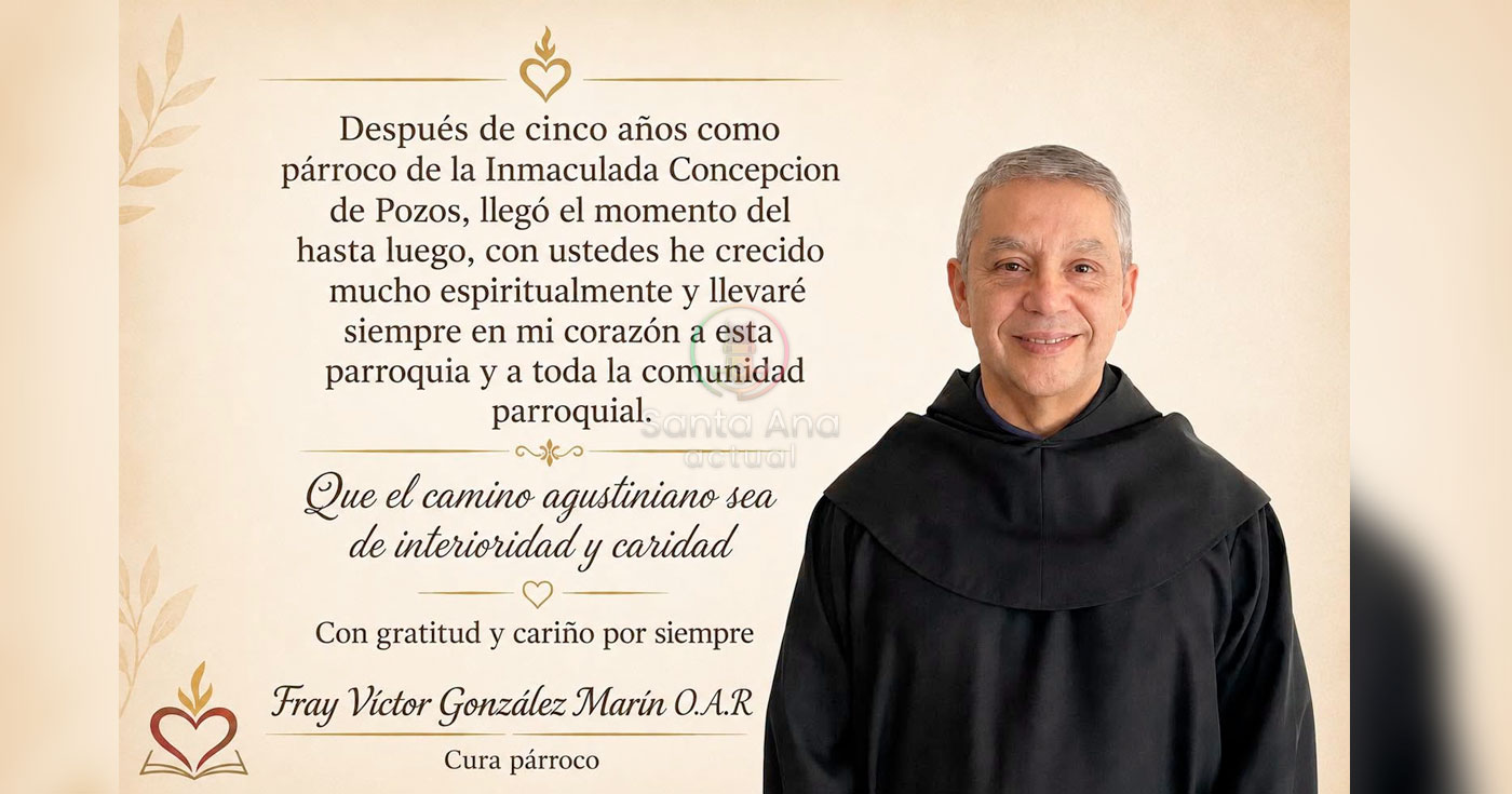 Fray Víctor González cierra una etapa pastoral en la parroquia del distrito de Pozos