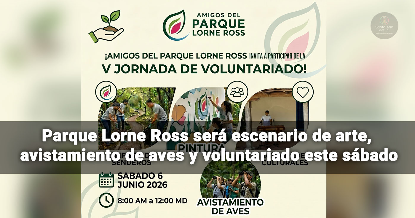 Parque Lorne Ross será escenario de arte, avistamiento de aves y voluntariado este sábado