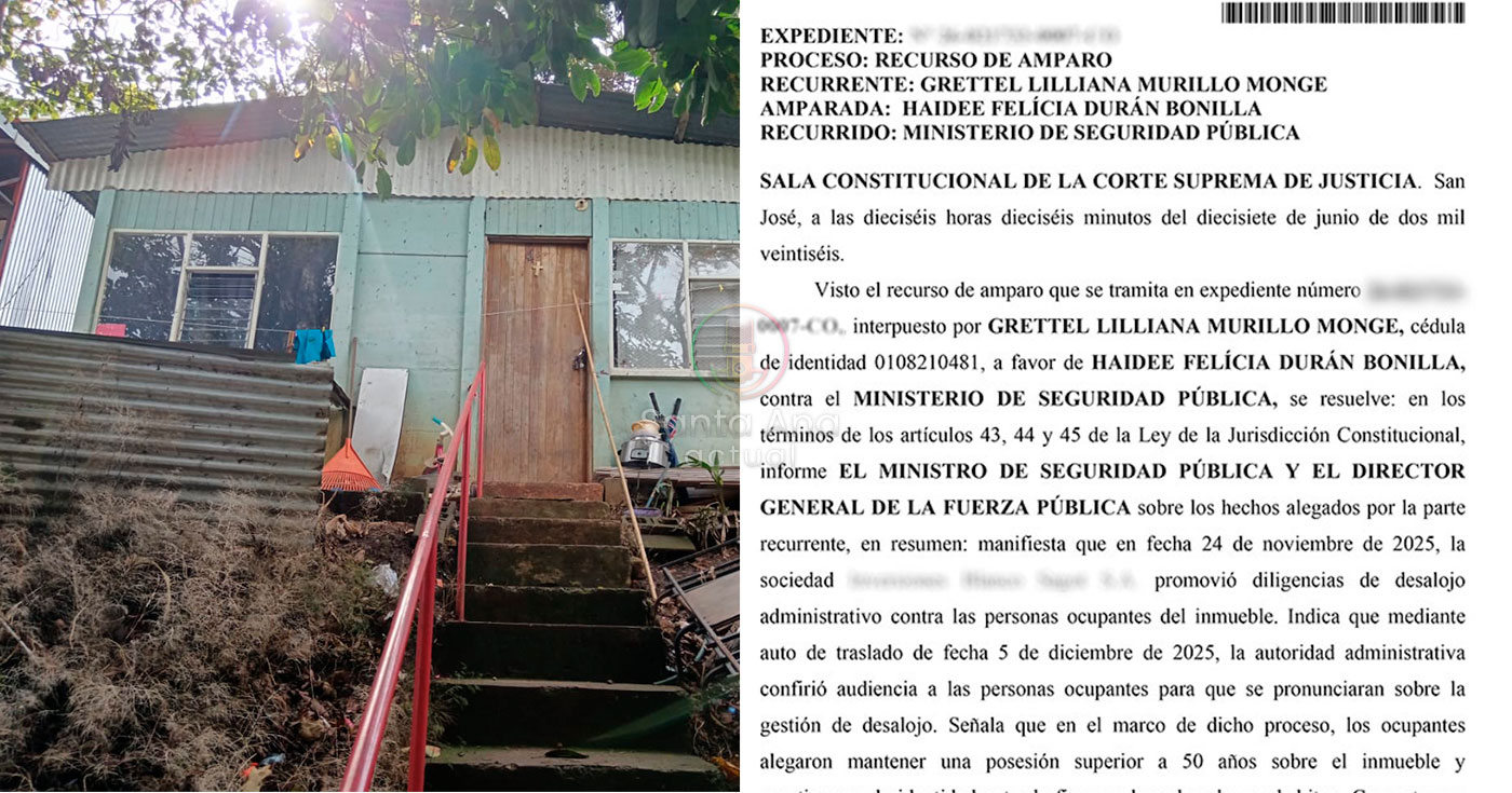 Sala IV suspende orden de desalojo a familia de escasos recursos en Barrio España mientras resuelve recurso de amparo