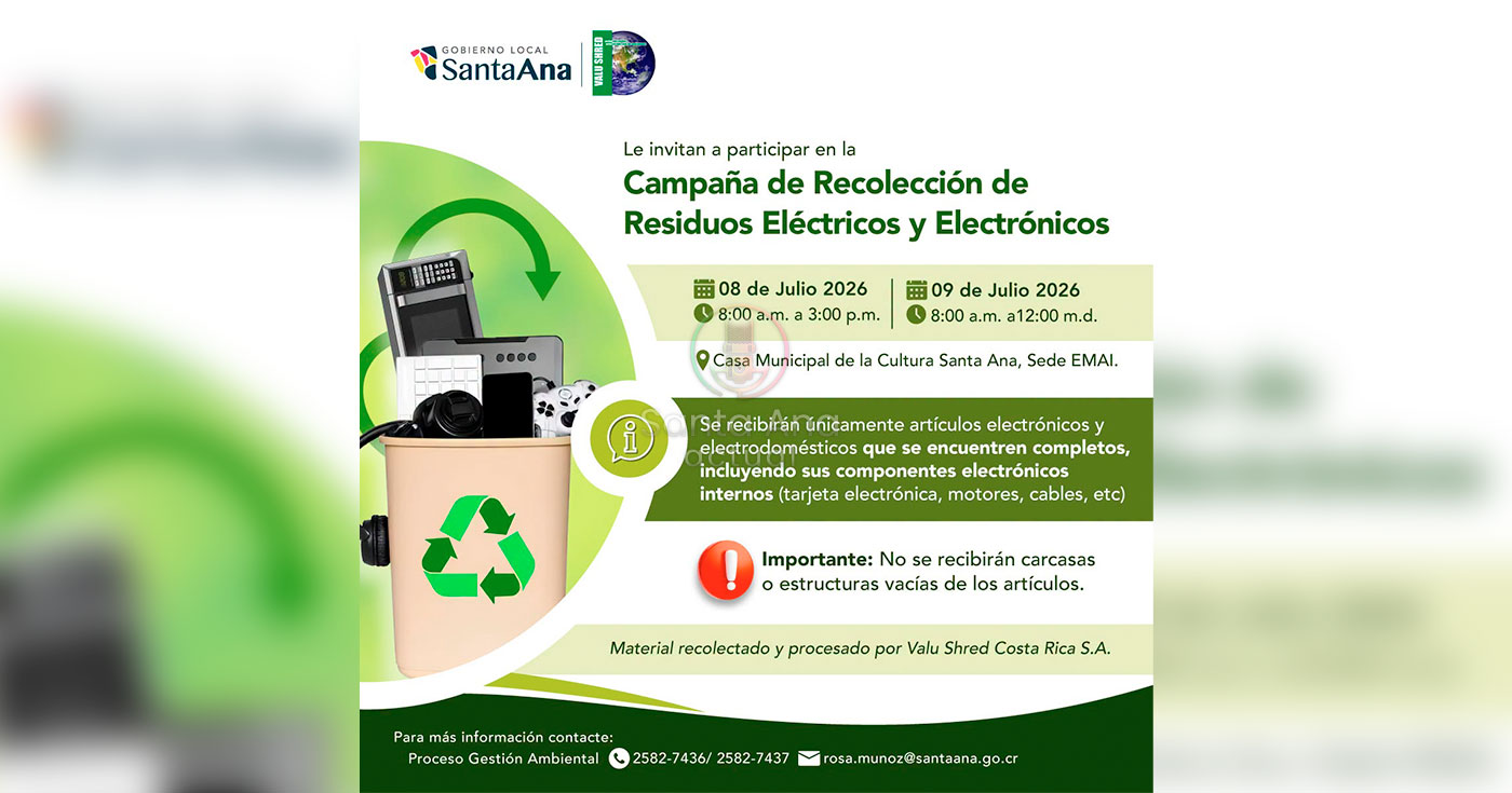 Gobierno Local realizará campaña de recolección de residuos eléctricos y electrónicos